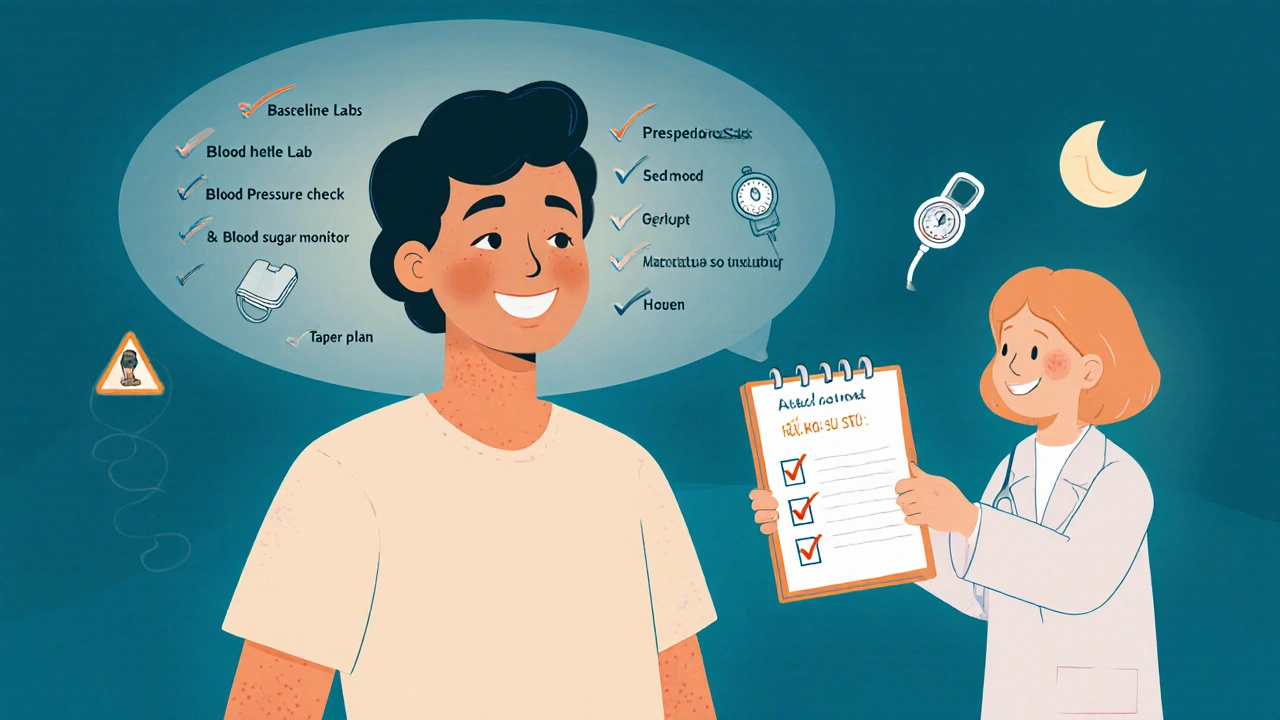 Patient with clear skin holding a wellness checklist after treatment.
